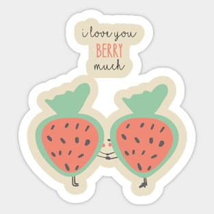 I love you berry much Sticker